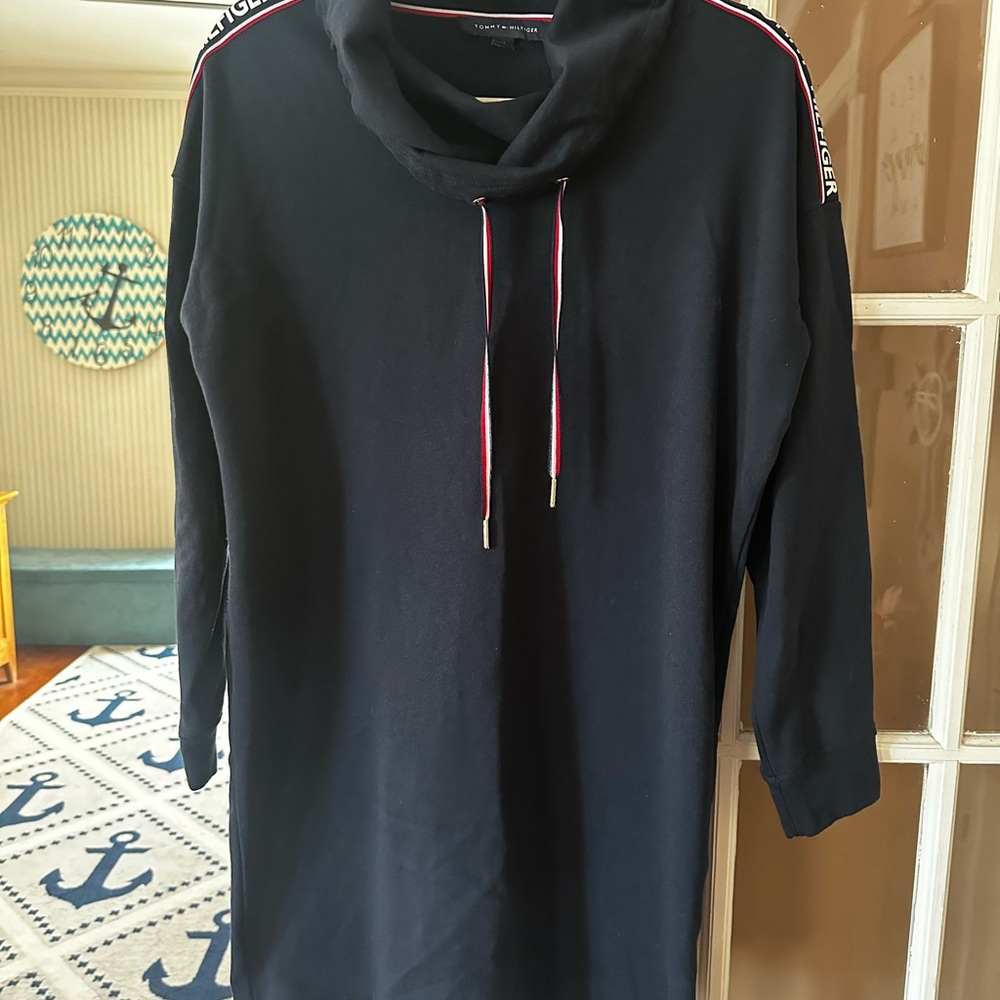 Women’s Tommy Hilfiger Medium Navy Sweater Dress Logo Detail